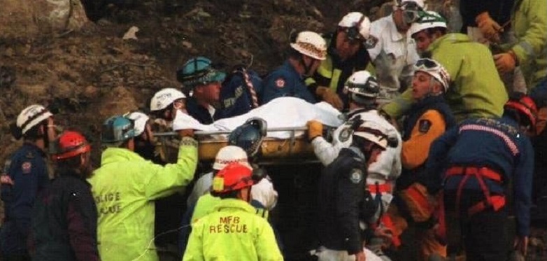 Man being rescued