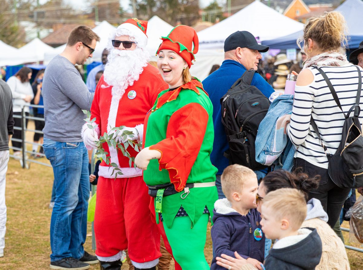 Santa and a female elf