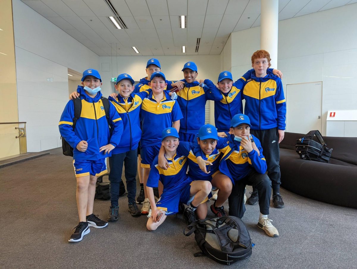 Cricket team at airport