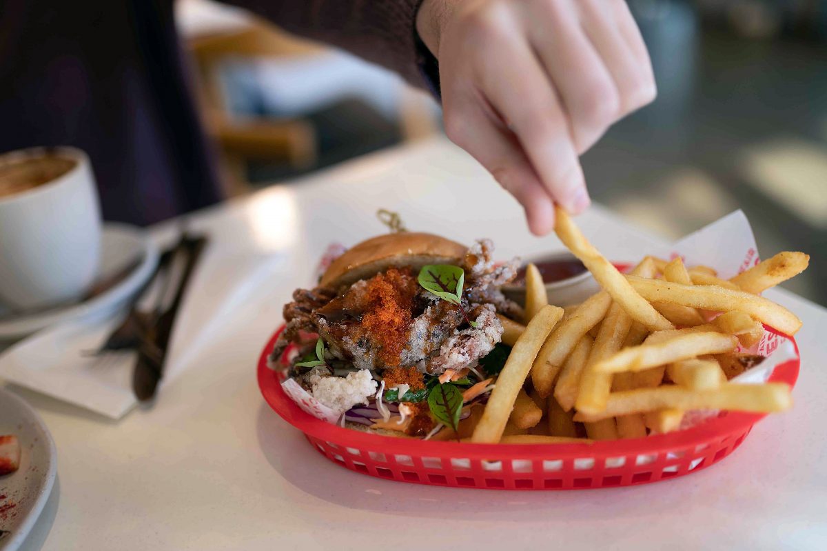 Fries and sift-shell crab