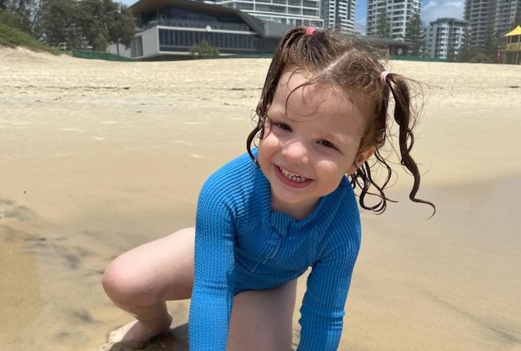 young girl on a beach