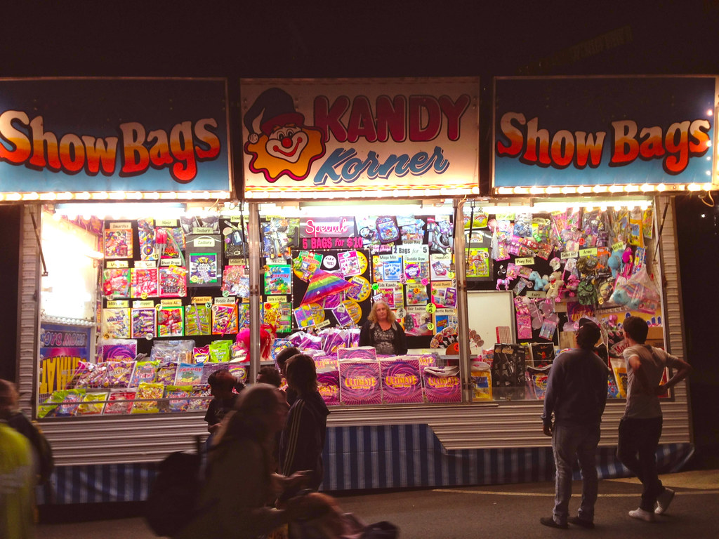 Show bag stand at fair