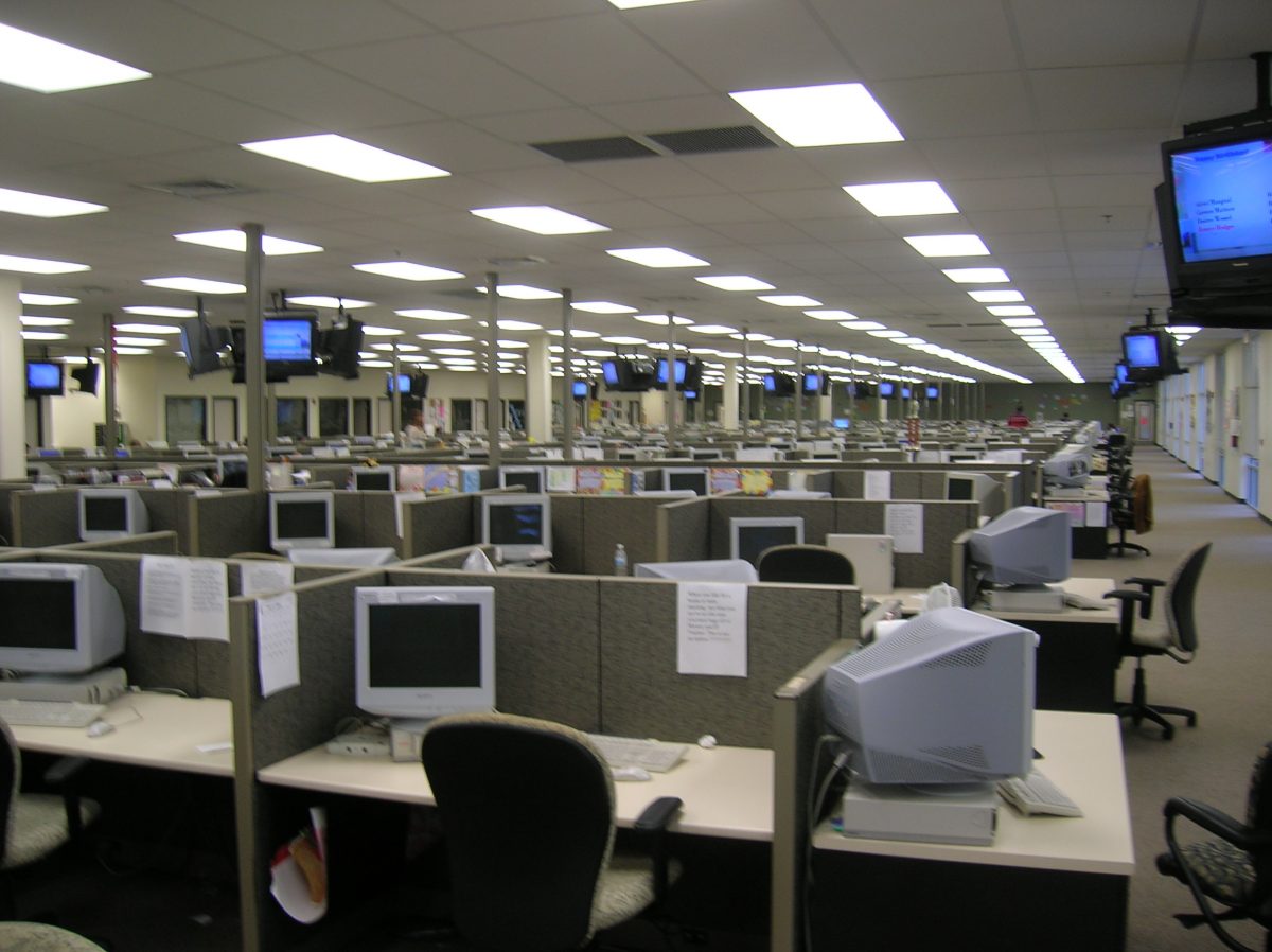 Empty call centre