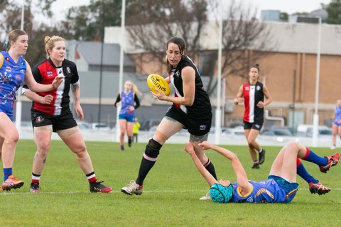 Women playing AFL