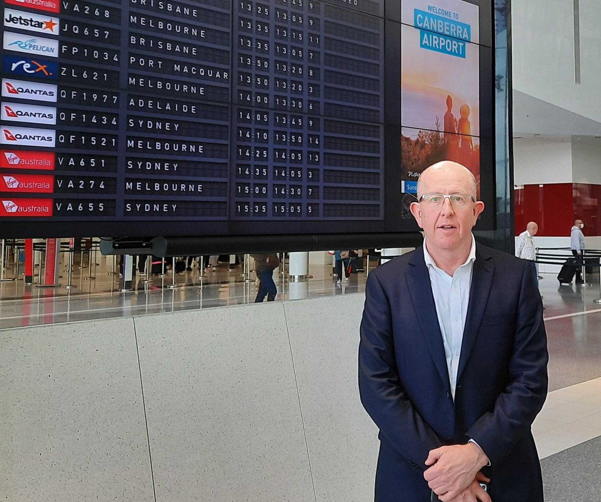 man at Canberra Airport