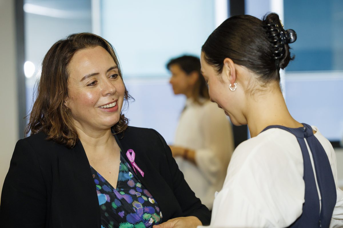 Two women at an event