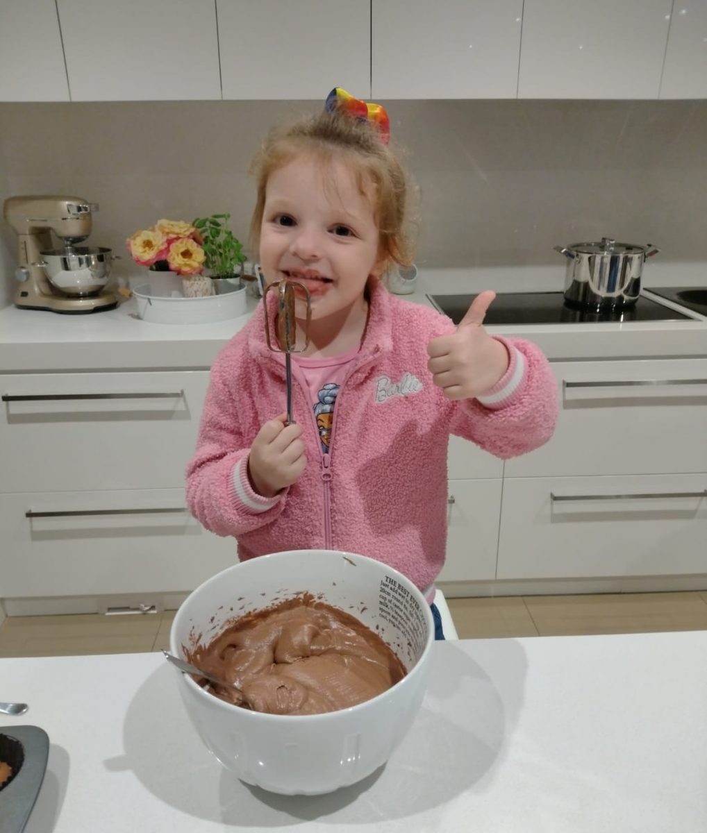 Young girl in kitchen