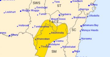 Damaging winds warning for elevated areas in ACT and surrounds