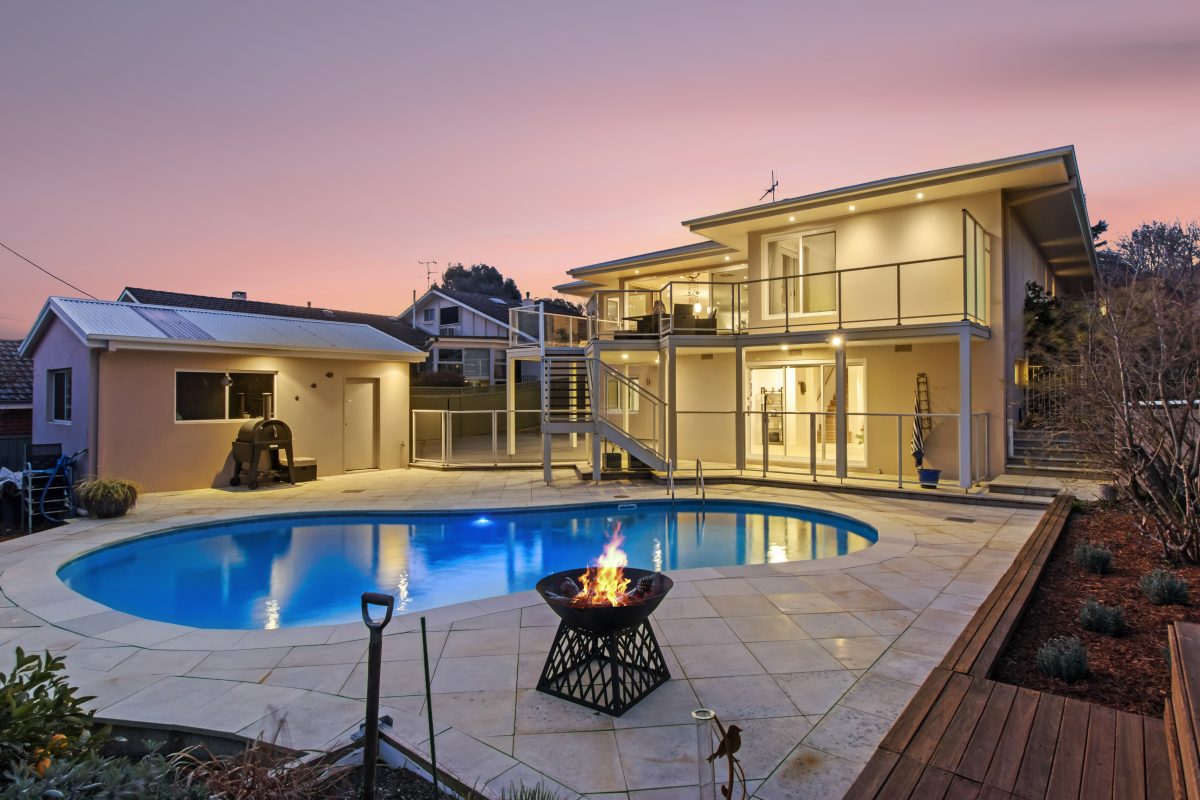 Backyard and pool