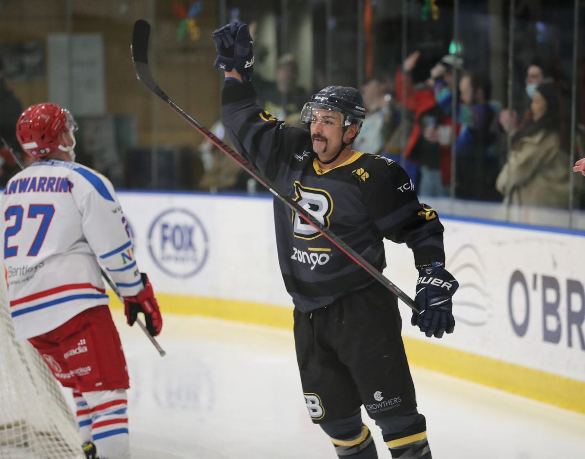 CBR Brave edged out Newcastle Northstars three points to two to win the Goodall Cup, the most prestigious trophy in Australian ice hockey. Photo: Scott Stevenson.
