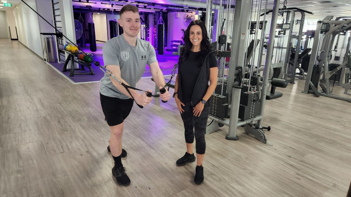 Carina Sciberras and Josh Crawford at Anytime Fitness. 