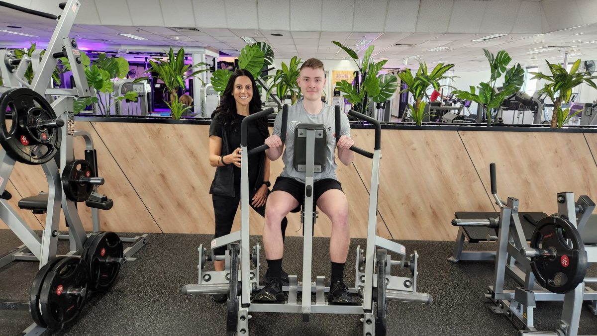 Carina Sciberras and Josh Crawford at Anytime Fitness. 