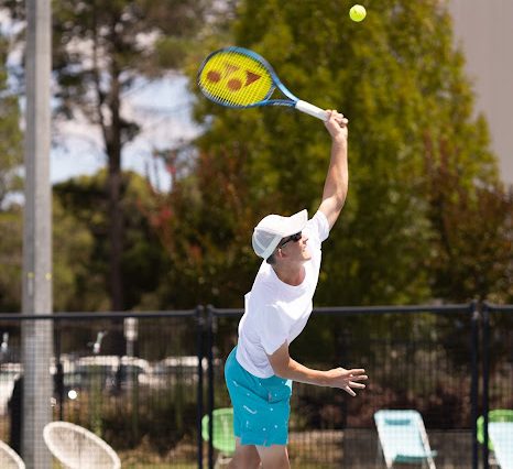 Junior tennis star Charlie Camus in action on the court