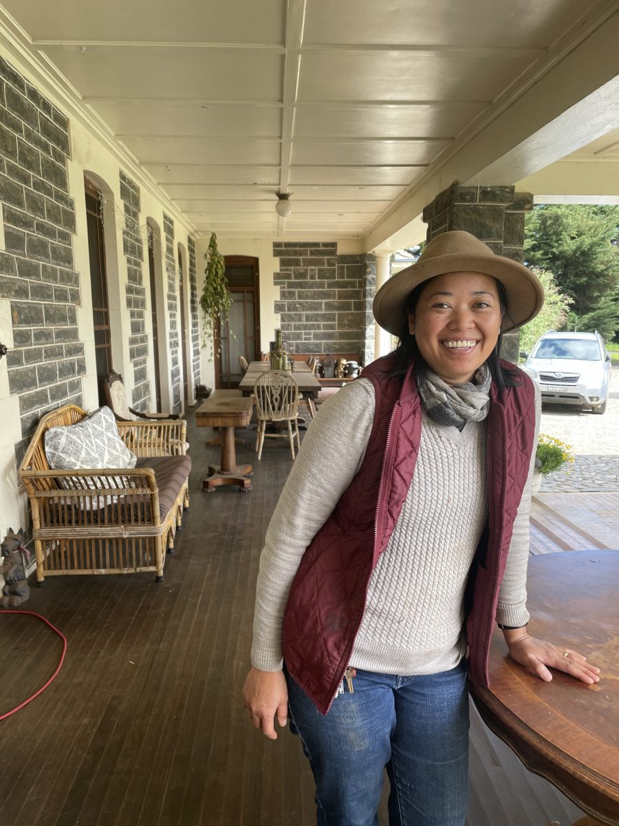 woman on verandah