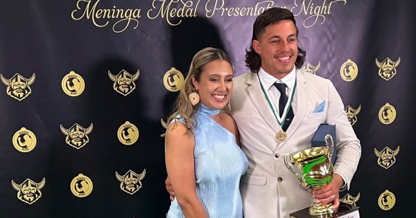 Raiders prop Joe Tapine wins the Meninga Medal in a canter ahead of Jack Wighton and Hudson Young