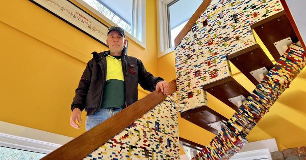 Turner block covered in Lego bricks proves colourful tourist attraction