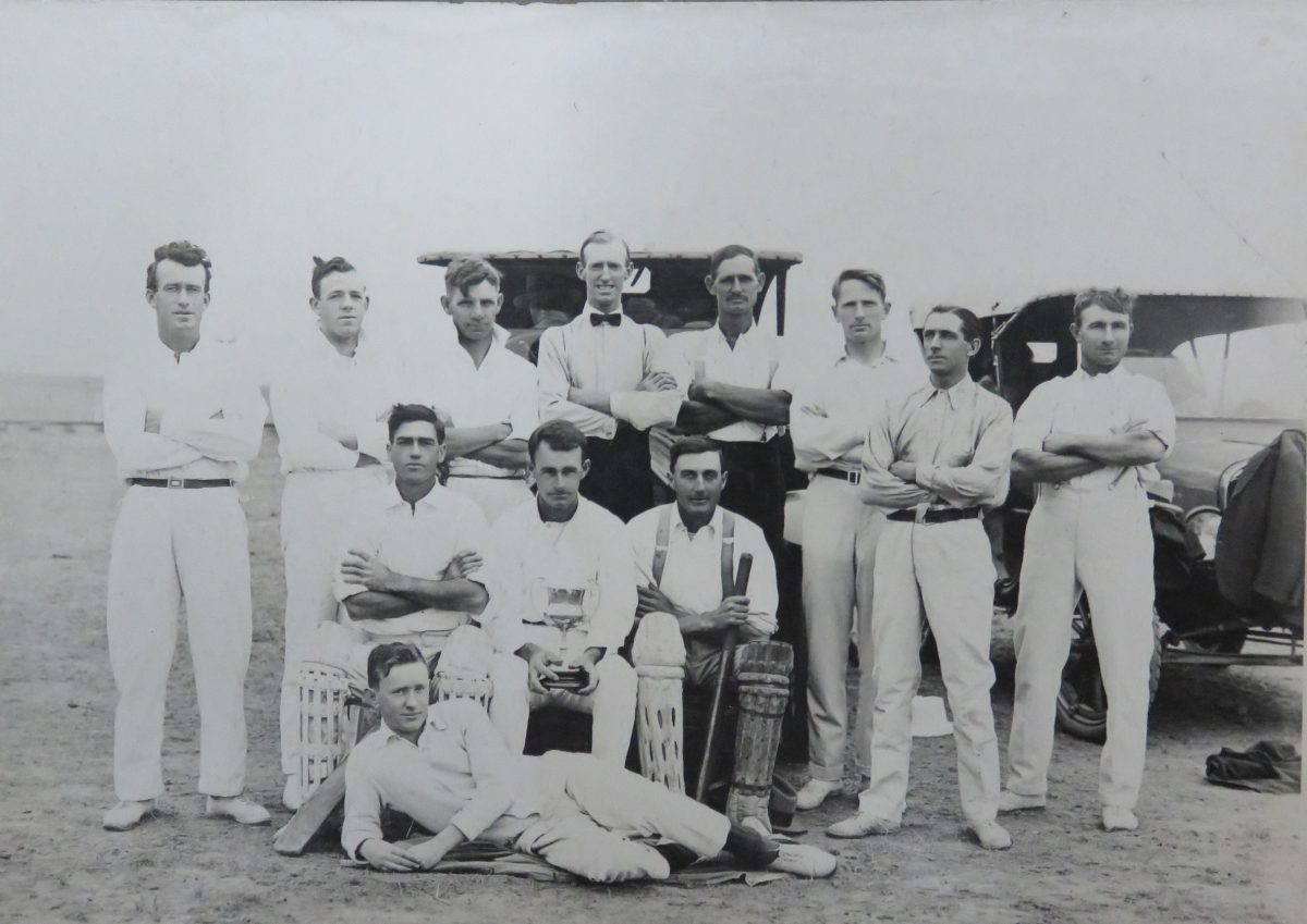 The 1922 Eastlake Cricket Club team. The side was formed from the staff of the Canberra Cooperative Society Store next to Canberra Railway Station. Photo: Supplied.