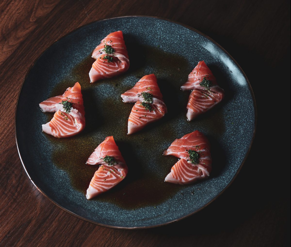 Salmon on plate