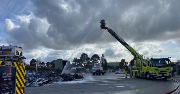 UPDATE: Rubbish fire at Mitchell recycling centre extinguished