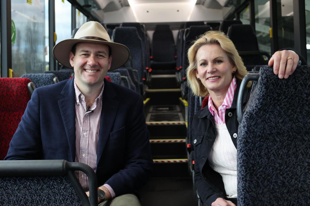 Two people on Queanbeyan bus