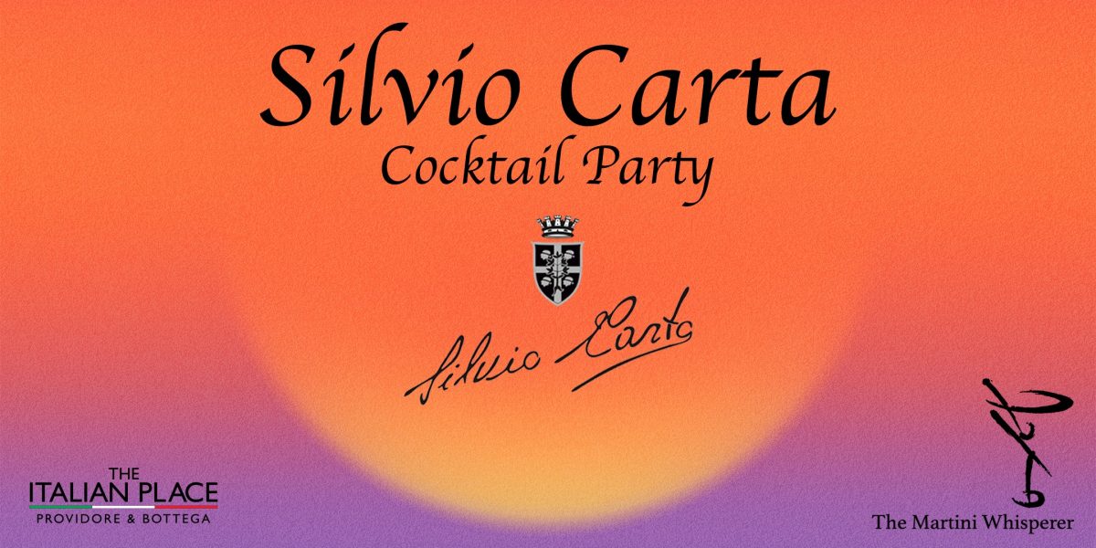 Silvio Carta Cocktail Party event poster