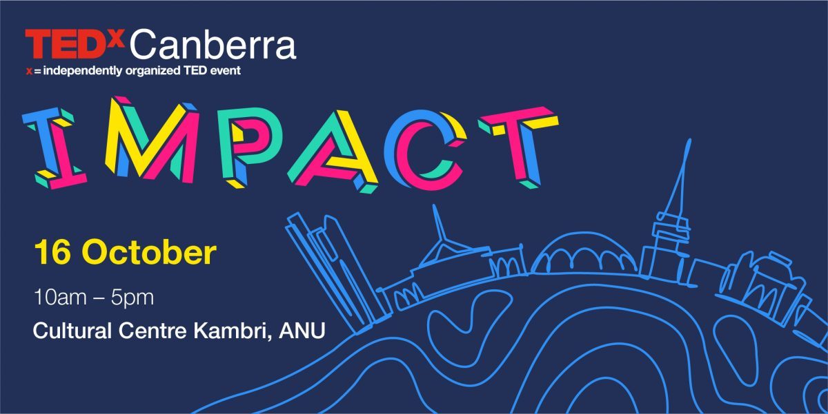 Flyer for TedXCanberra event Impact