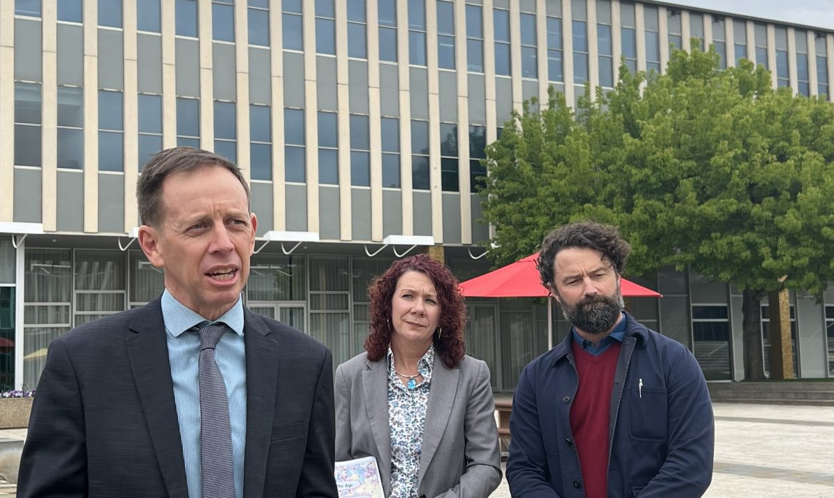 Shane Rattenbury With Jodie Griffiths-cook and Justin barker