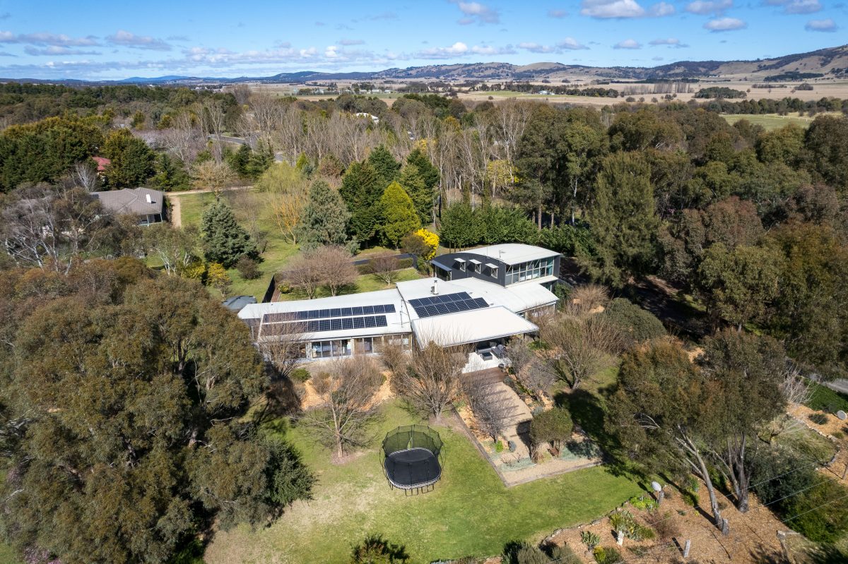 Aerial view of property