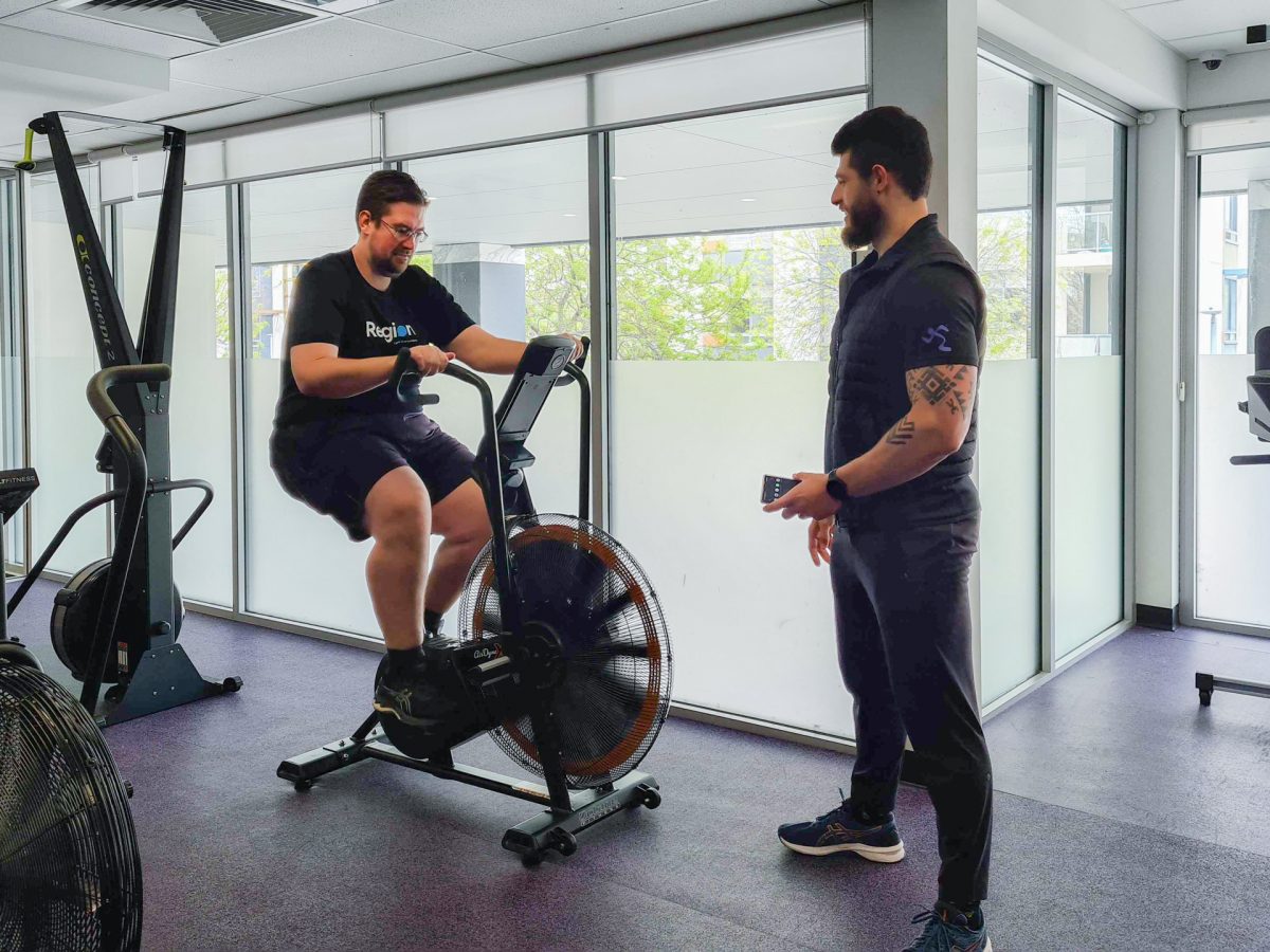 Michael McGoogan in personal training session at Anytime Fitness