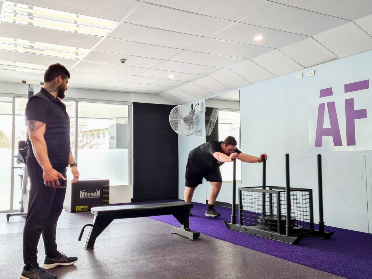 Michael McGoogan in personal training session at Anytime Fitness