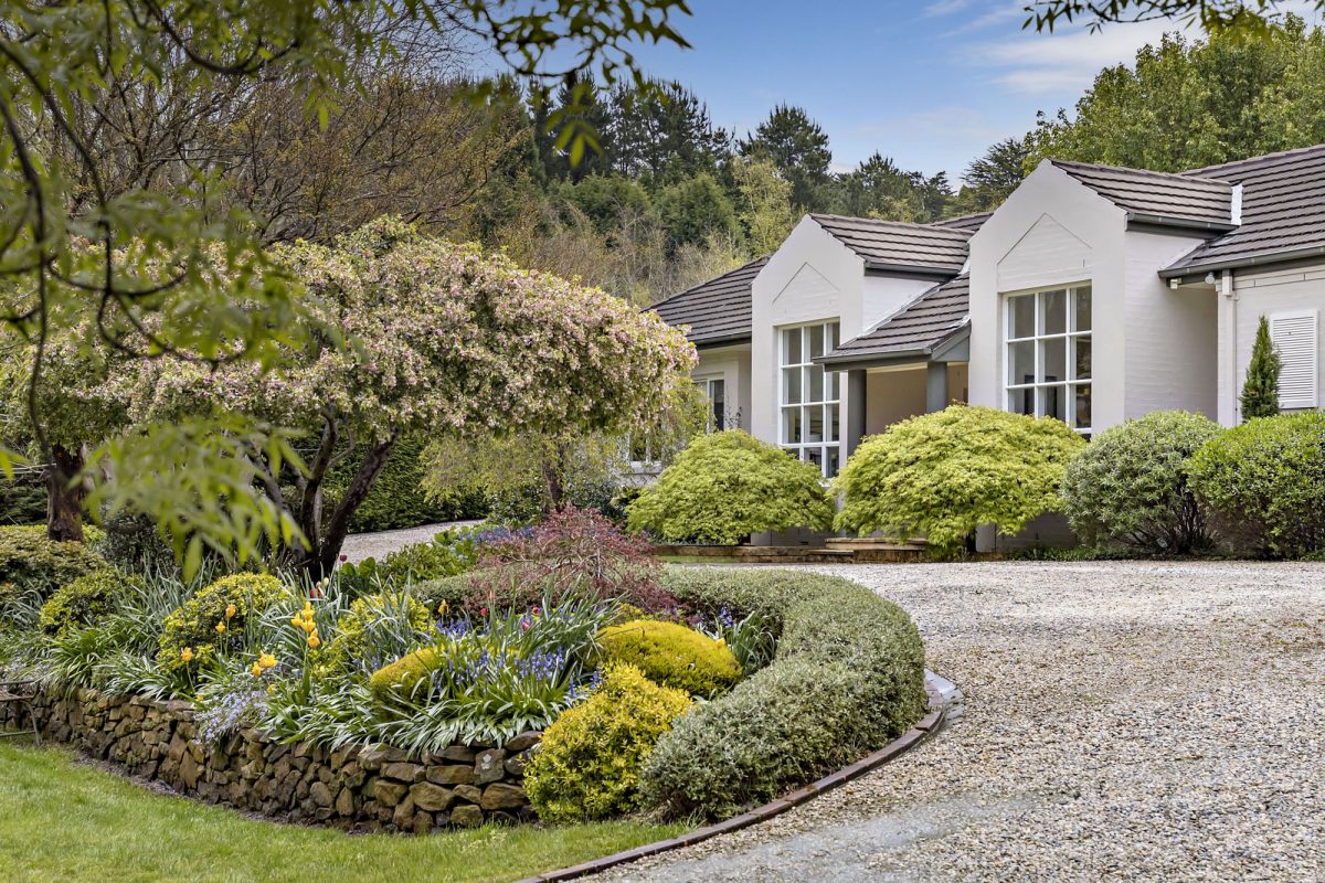 Driveway view to home