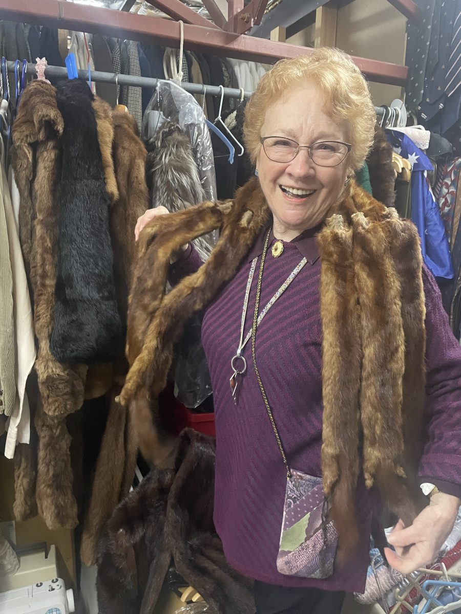 Woman in fur coat