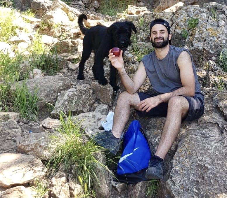 man and his dog