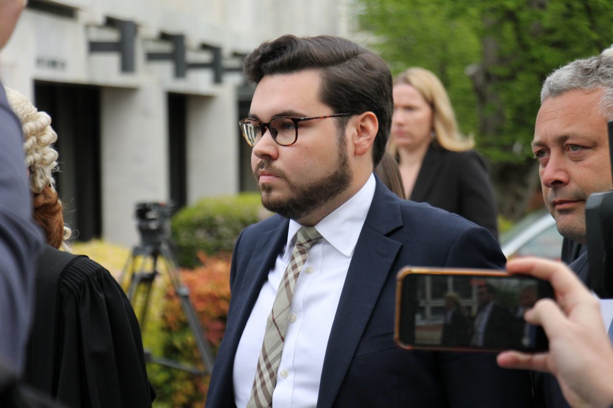 Man walking to court