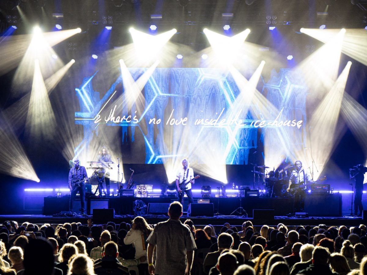 Band performing on stage