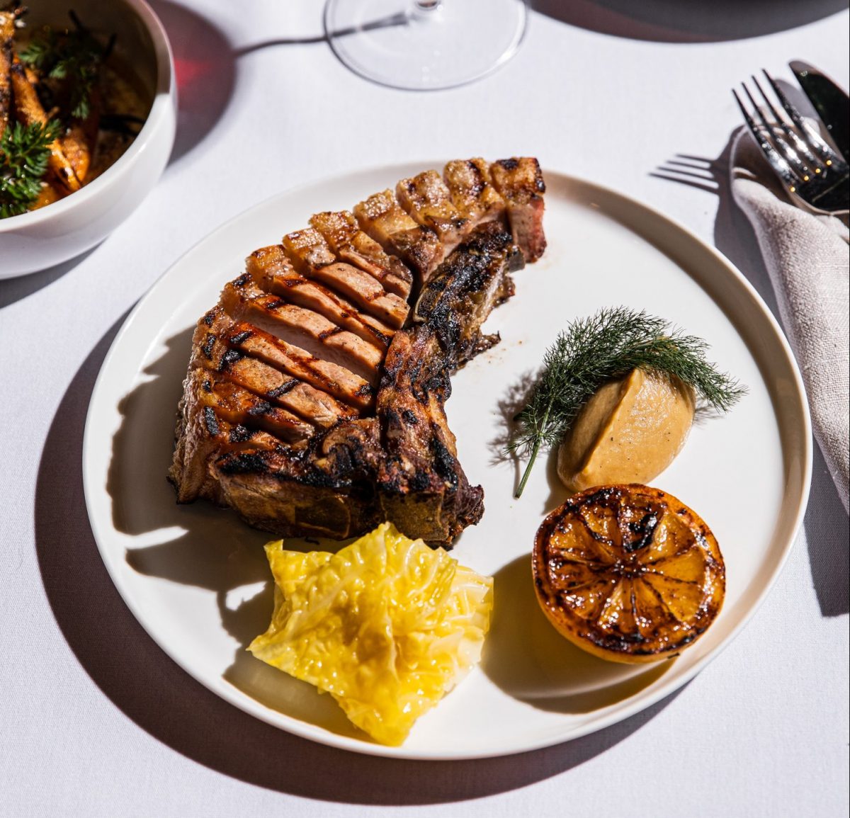 Dish on a table at Capitol Bar and Grill in QT Canberra hotel