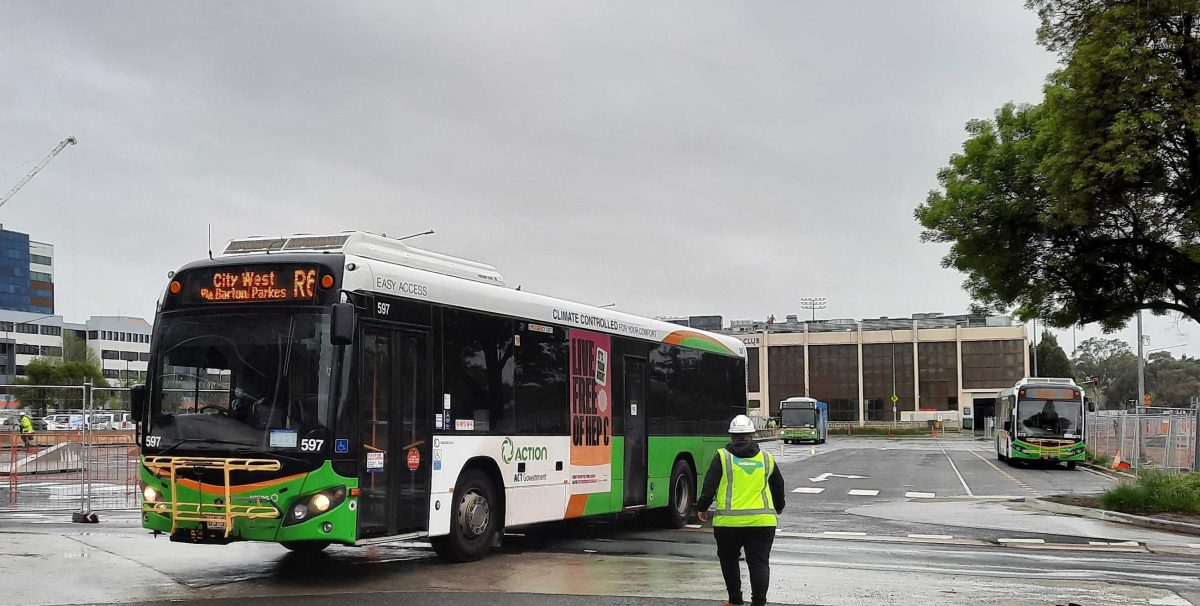 Site of temporary Woden interchange