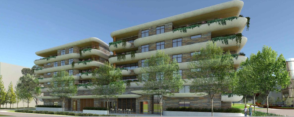 Artist impression of mixed-use building