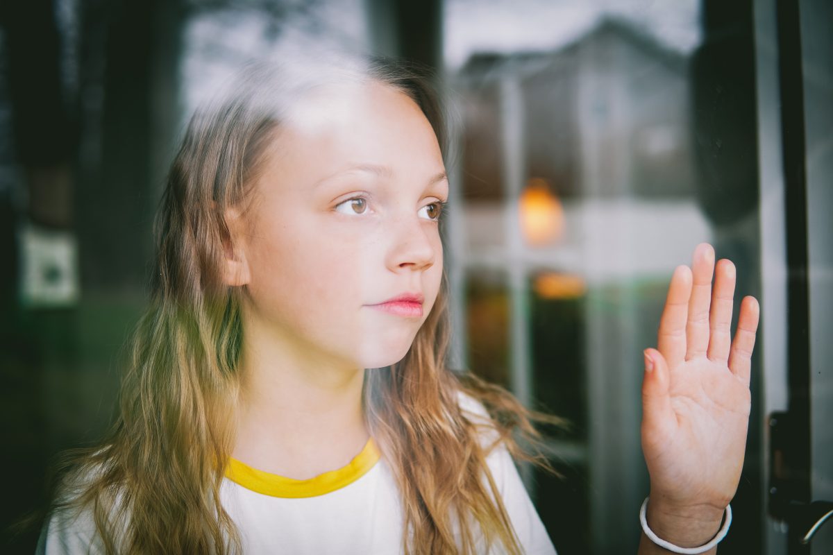 Child at window