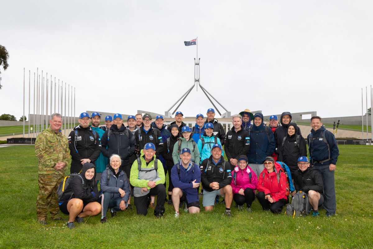 Walkers in front of Parliament House