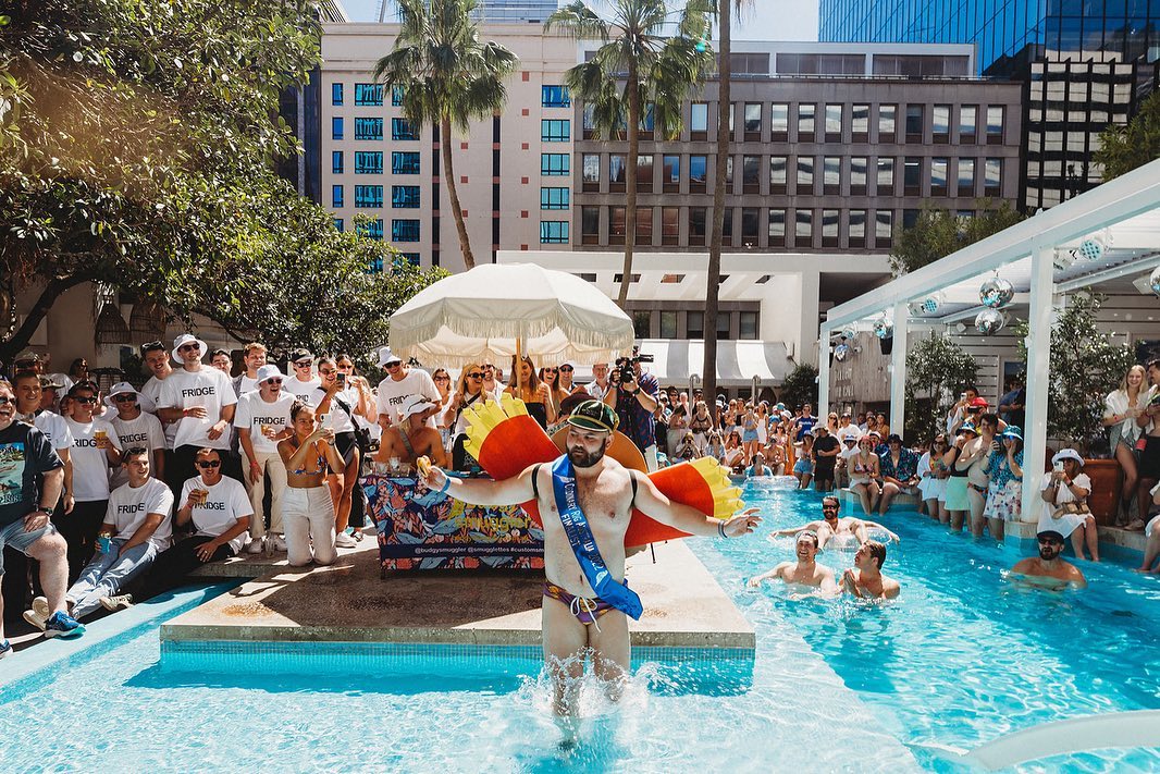 Man in pool