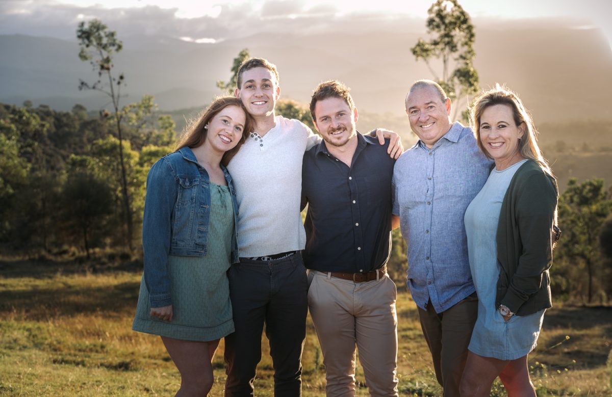 Eastlake Football Club CEO Anthony Ratcliffe with his family