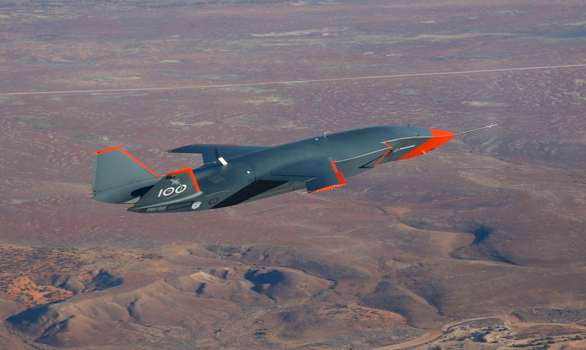 Uncrewed aircraft flying over the Australian desert