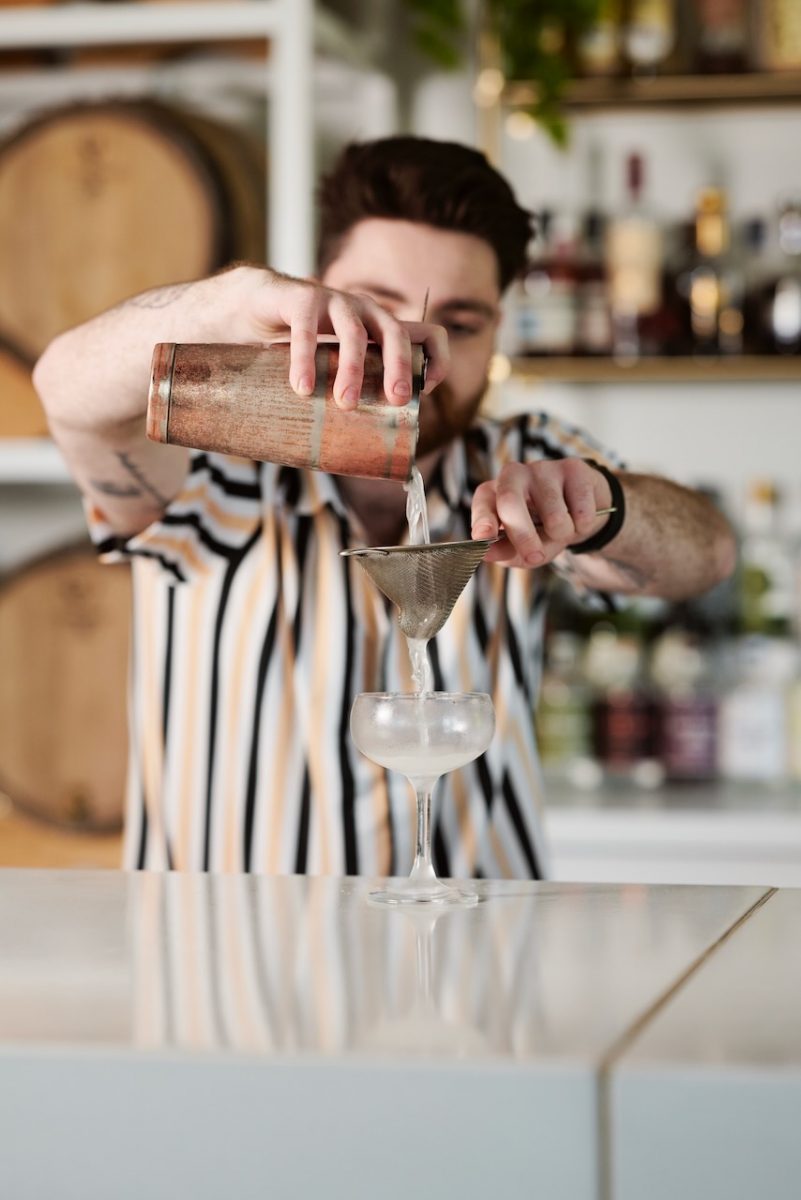 Man pouring cocktail