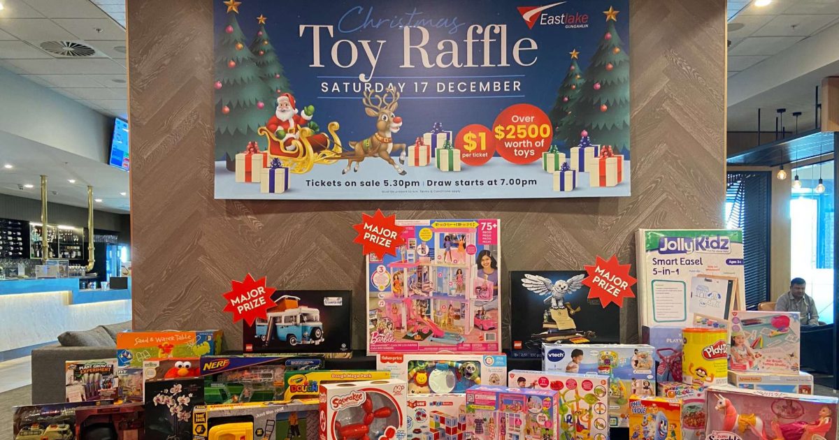 Christmas Toy Raffle at Eastlake Gungahlin Riotact