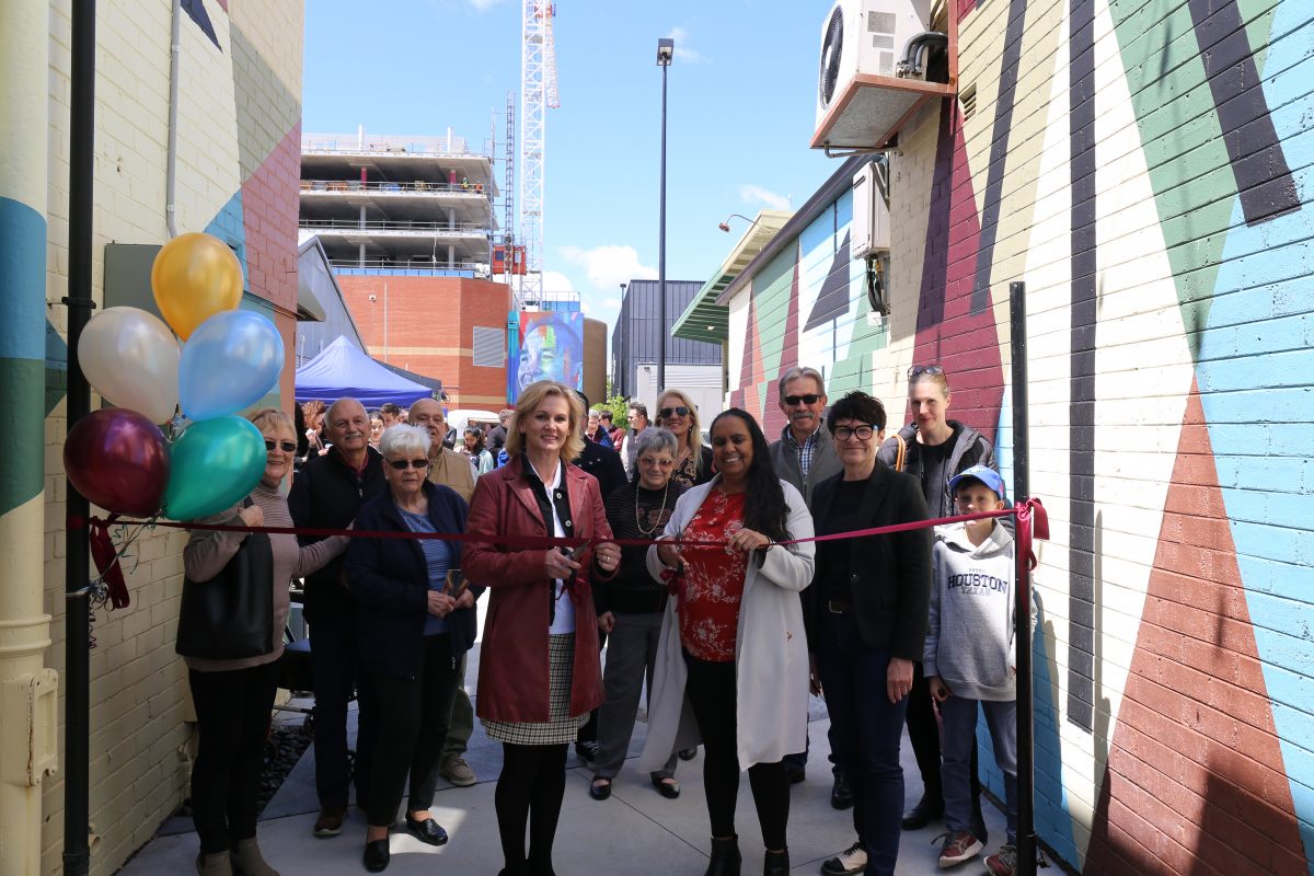 Member for Monaro Nichole Overall opens Blacksmith's Lane. 