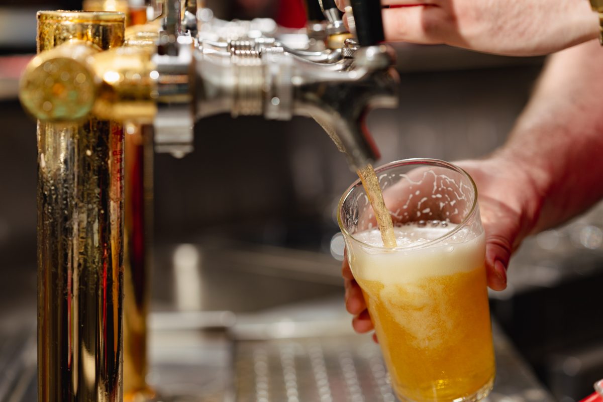 Beer being poured