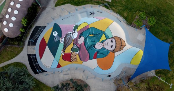 Local youths help transform Queanbeyan skatepark into a mega-mural work of art