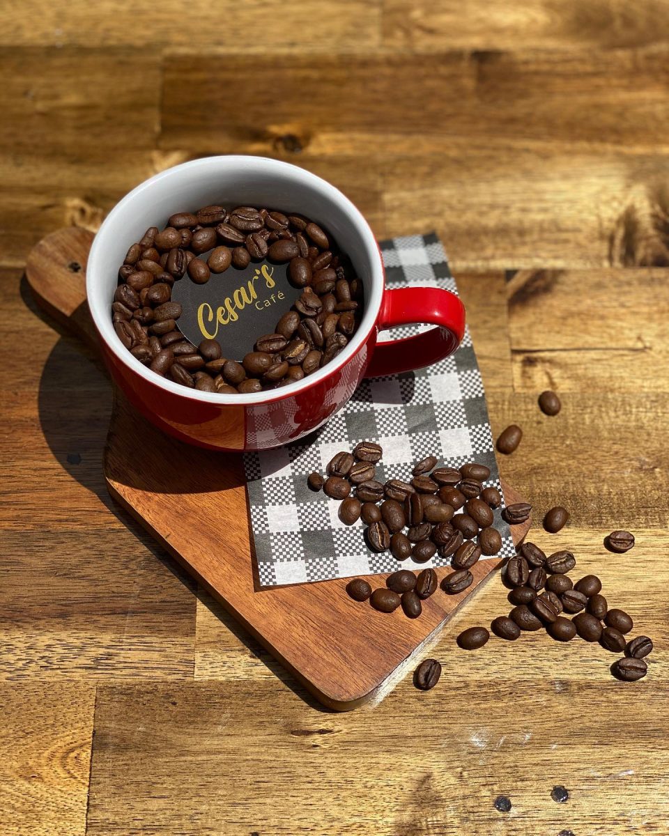 coffee beans in a cup