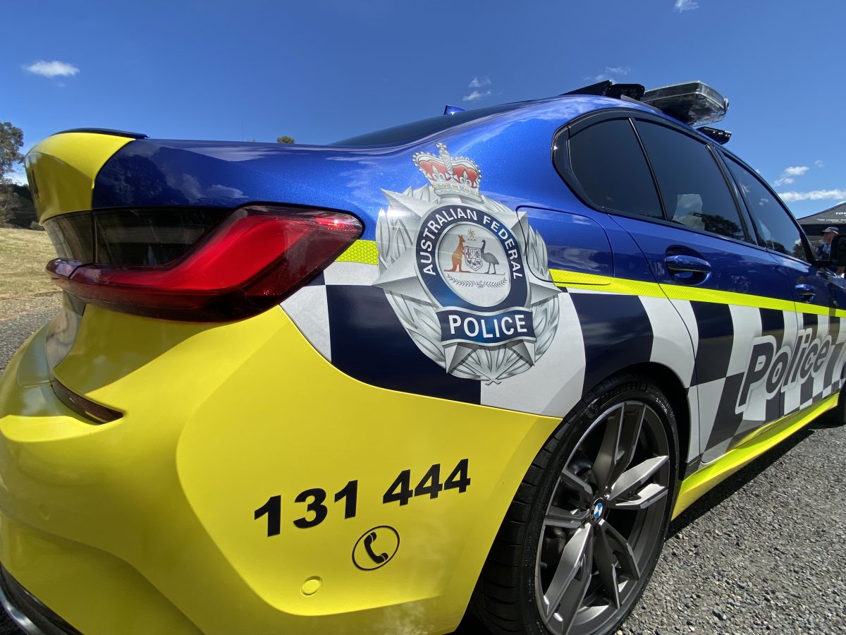 rear of police car